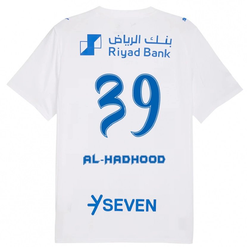 Danxen Criança Camisola Abdulaziz Al-Hadhood #39 Branco Azul Alternativa 2025/26 Camisa Brasil