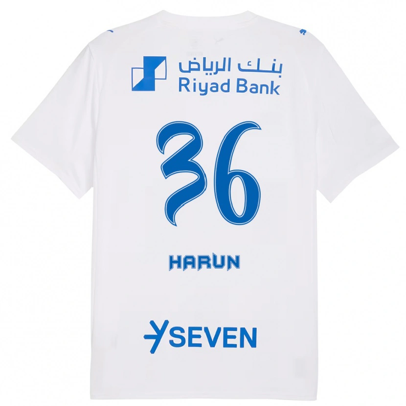 Danxen Criança Camisola Saud Haroun #36 Branco Azul Alternativa 2025/26 Camisa Brasil