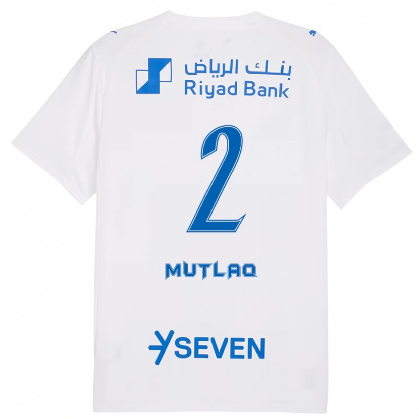 Danxen Criança Camisola Mohrah Mutlaq #2 Branco Azul Alternativa 2025/26 Camisa Brasil