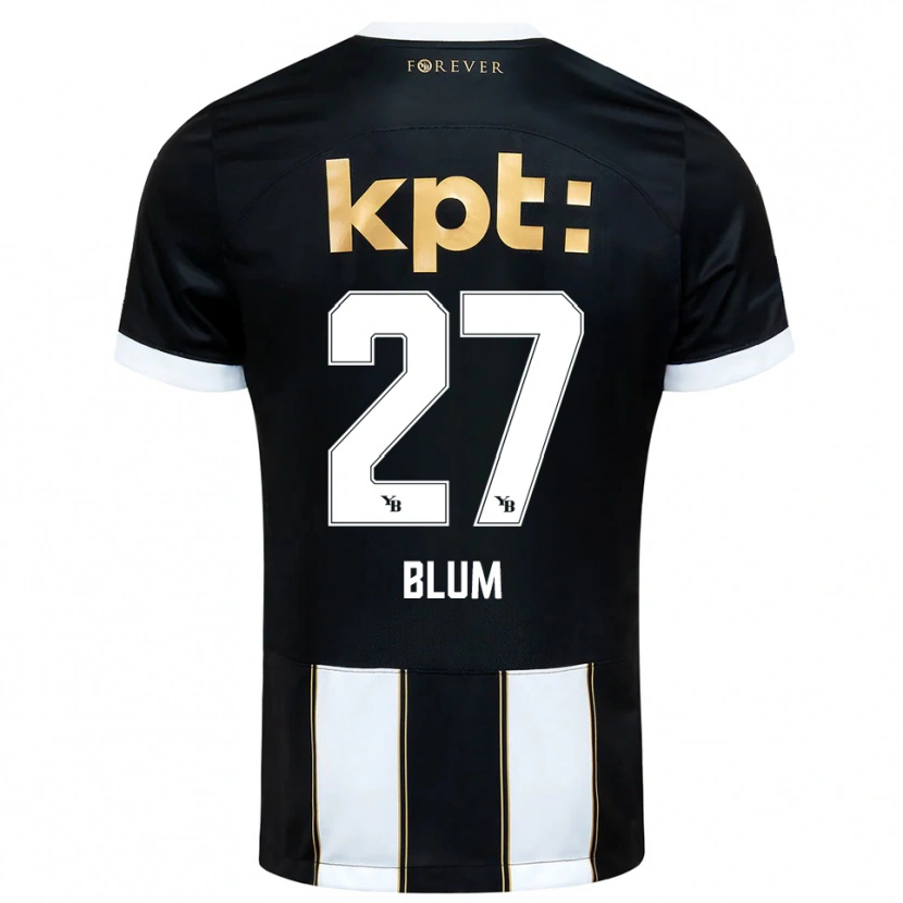 Danxen Criança Camisola Lewin Blum #27 Preto Branco Alternativa 2025/26 Camisa Brasil