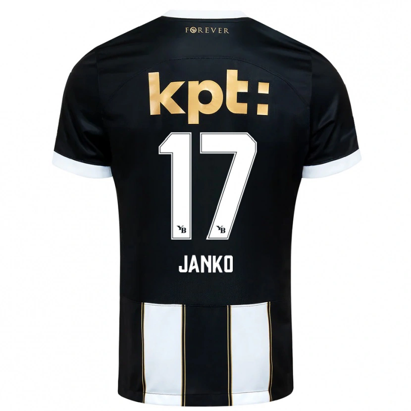 Danxen Criança Camisola Saidy Janko #17 Preto Branco Alternativa 2025/26 Camisa Brasil