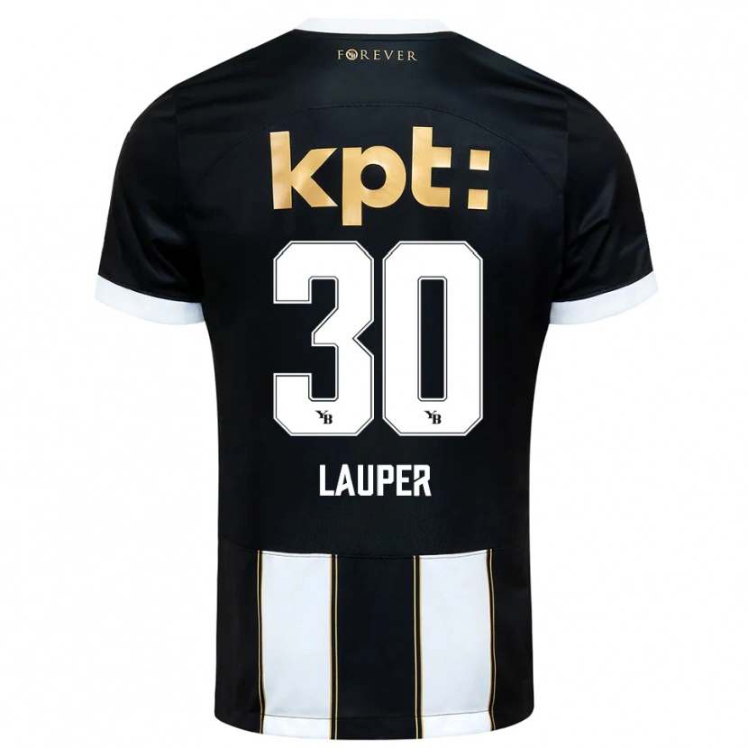 Danxen Criança Camisola Sandro Lauper #30 Preto Branco Alternativa 2025/26 Camisa Brasil