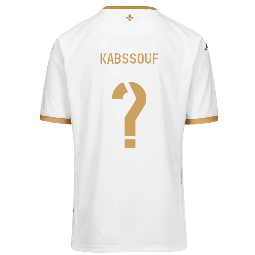 Danxen Criança Camisola Salim Kabssouf #0 Branco Dourado Alternativa 2025/26 Camisa Brasil