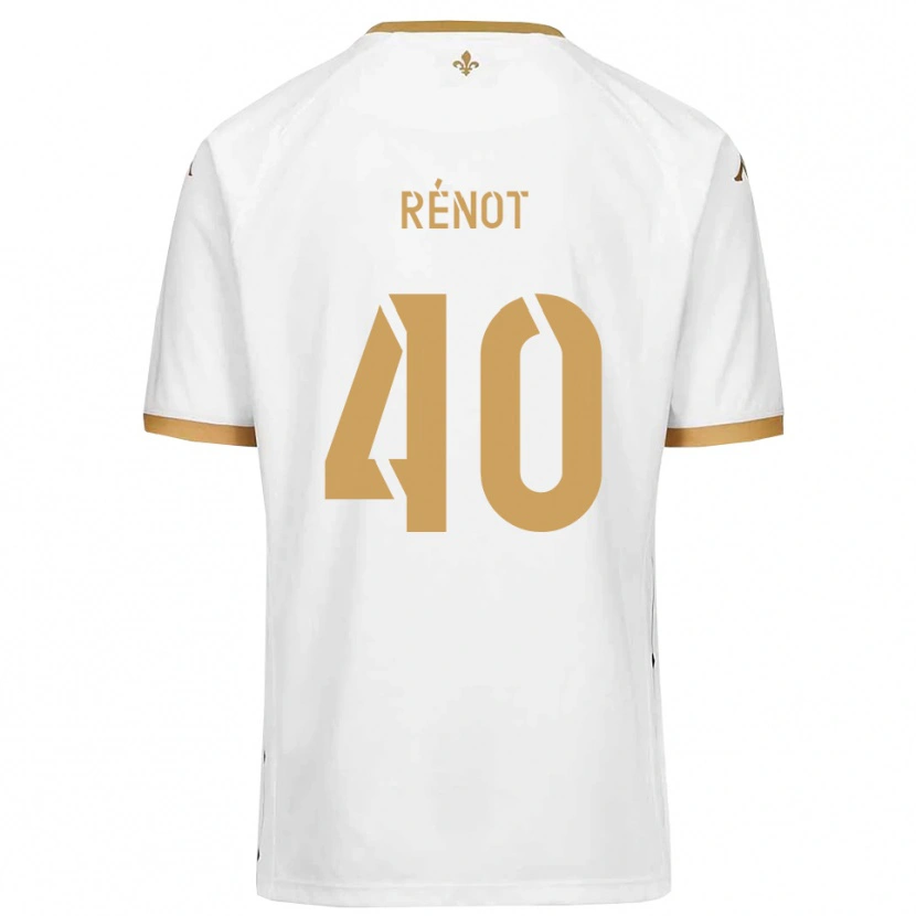 Danxen Criança Camisola Sébastien Rénot #40 Branco Dourado Alternativa 2025/26 Camisa Brasil