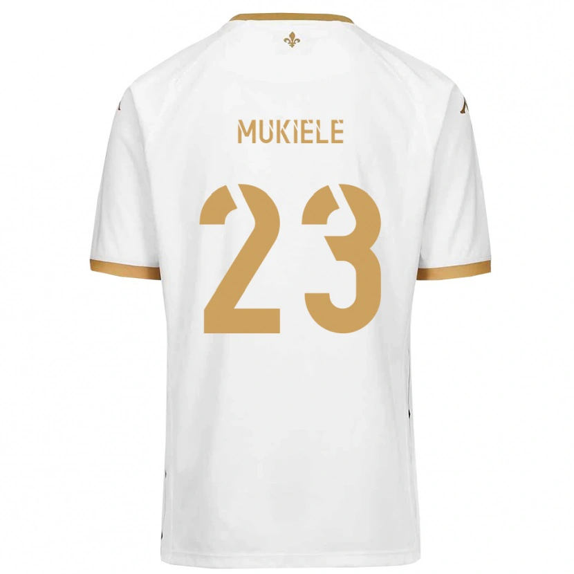 Danxen Criança Camisola Norvin Mukiele #23 Branco Dourado Alternativa 2025/26 Camisa Brasil