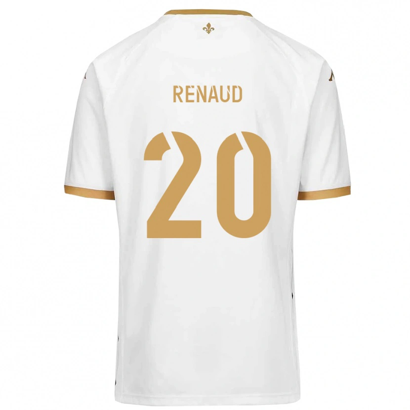 Danxen Criança Camisola Tom Renaud #20 Branco Dourado Alternativa 2025/26 Camisa Brasil