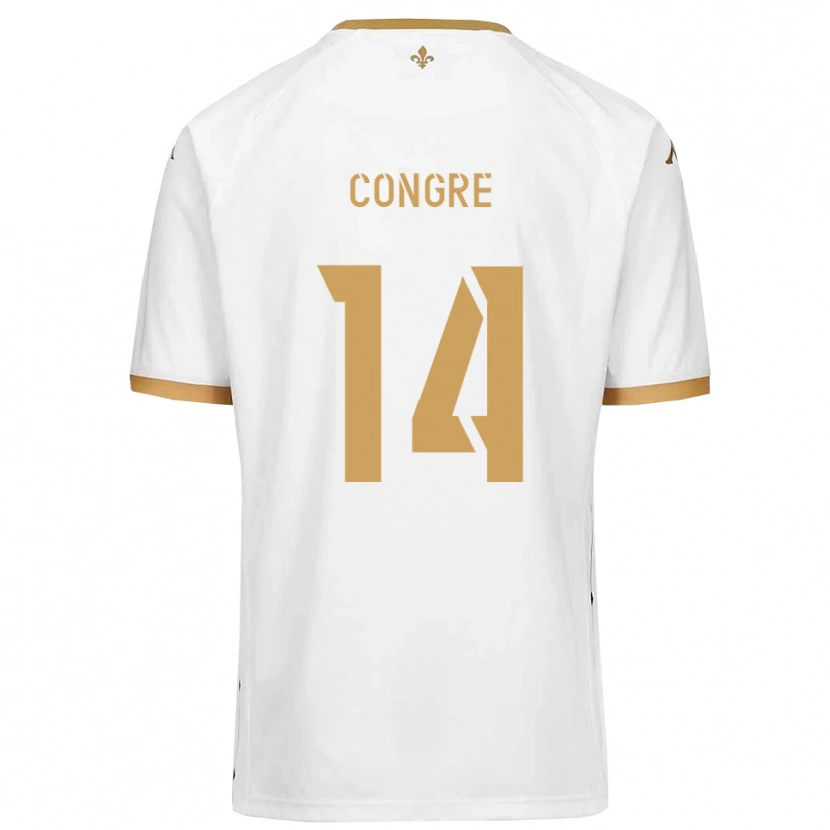 Danxen Criança Camisola Leny Congre #14 Branco Dourado Alternativa 2025/26 Camisa Brasil