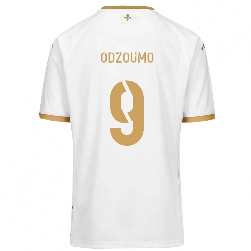 Danxen Criança Camisola Cédric Odzoumo #9 Branco Dourado Alternativa 2025/26 Camisa Brasil