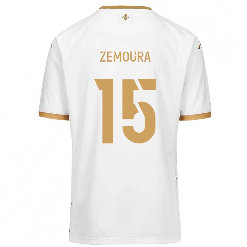 Danxen Criança Camisola Yohan Zemoura #15 Branco Dourado Alternativa 2025/26 Camisa Brasil