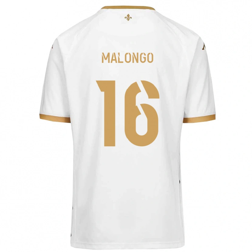 Danxen Criança Camisola Denzel Malongo #16 Branco Dourado Alternativa 2025/26 Camisa Brasil