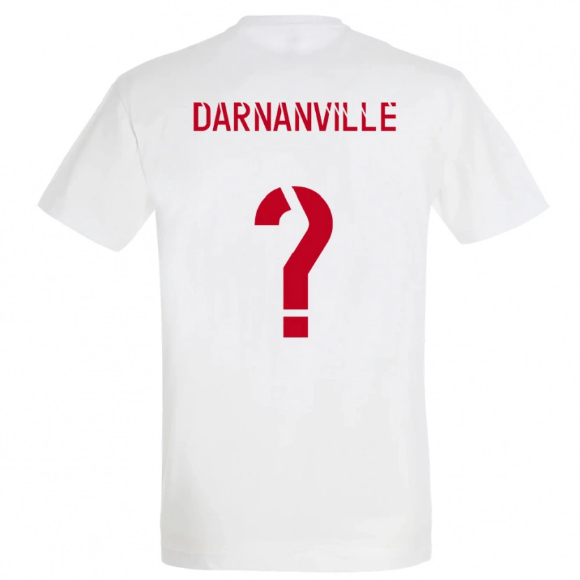 Danxen Criança Camisola Clément Darnanville #0 Branco Vermelho Amarelo Alternativa 2025/26 Camisa Brasil
