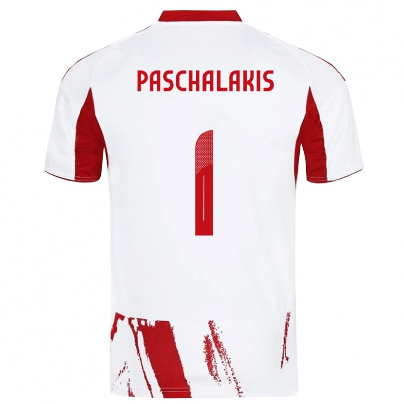 Danxen Criança Camisola Alexandros Paschalakis #1 Branco Vermelho Alternativa 2025/26 Camisa Brasil