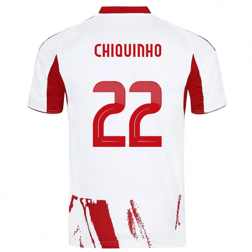 Danxen Criança Camisola Chiquinho #22 Branco Vermelho Alternativa 2025/26 Camisa Brasil
