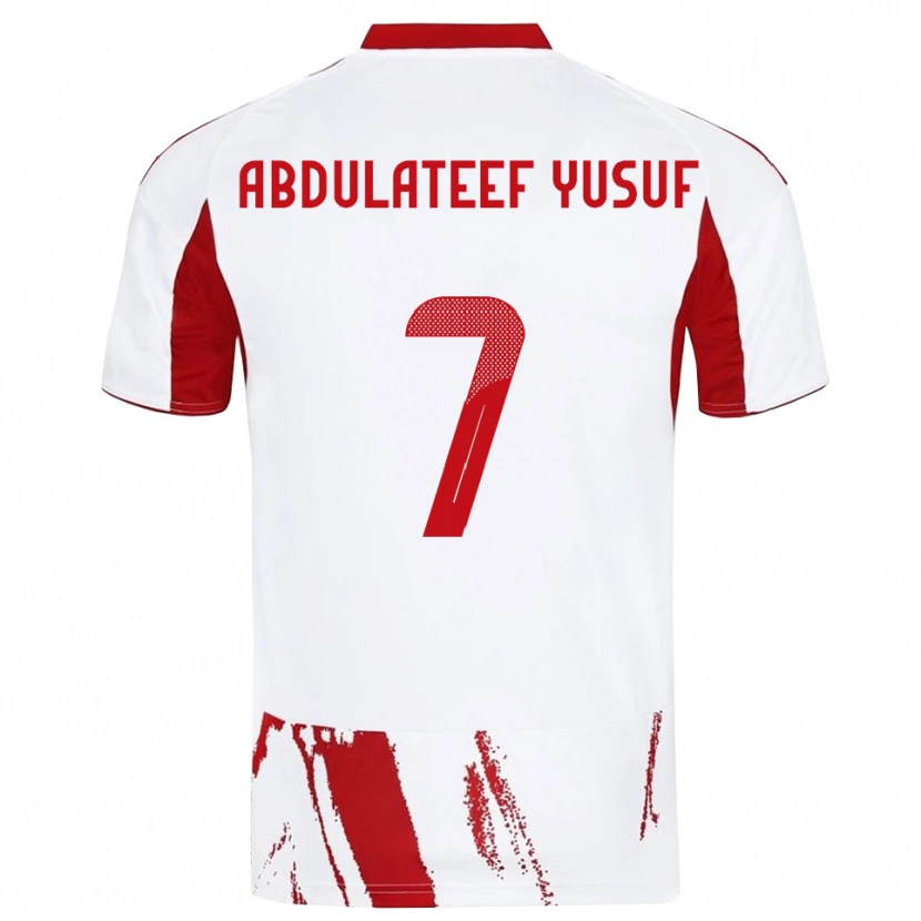 Danxen Criança Camisola Taiye Abdulateef Yusuf #7 Branco Vermelho Alternativa 2025/26 Camisa Brasil