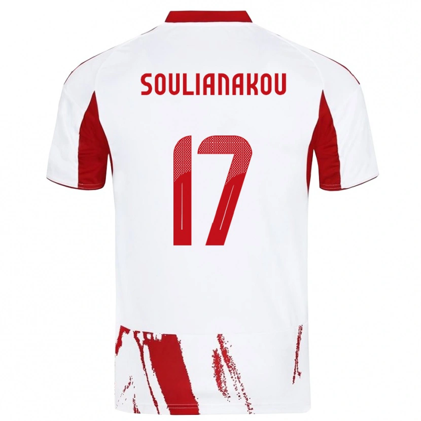Danxen Criança Camisola Stelio Soulianakou #17 Branco Vermelho Alternativa 2025/26 Camisa Brasil