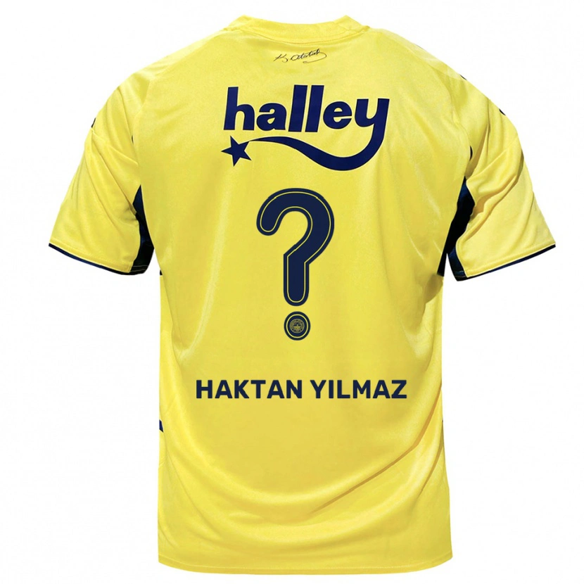 Danxen Criança Camisola Haktan Yılmaz #0 Amarelo Marinho Alternativa 2025/26 Camisa Brasil