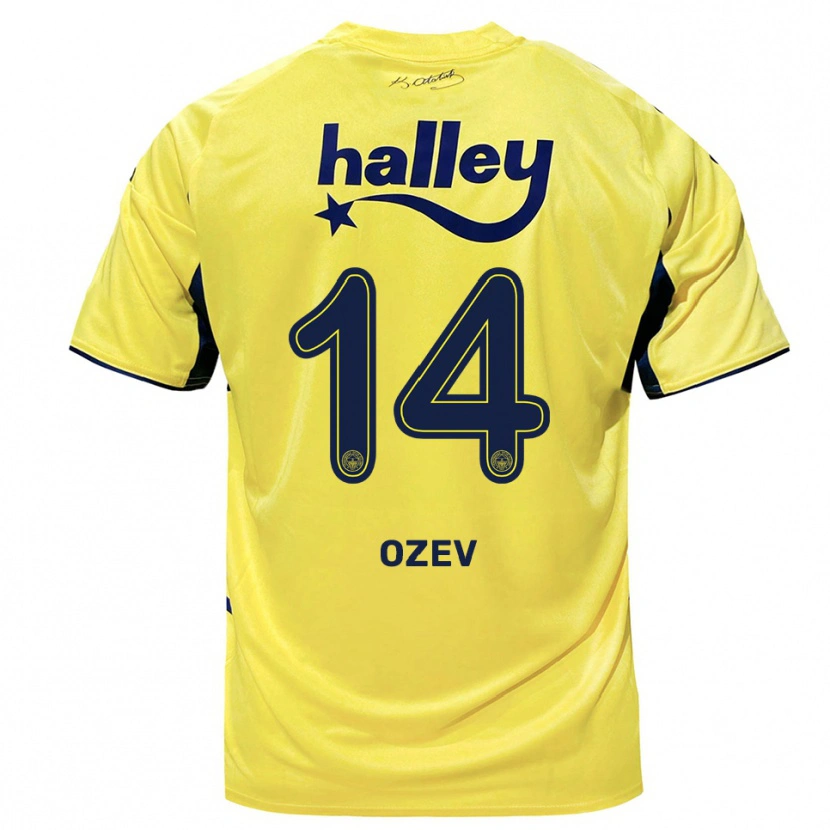 Danxen Criança Camisola Ümran Özev #14 Amarelo Marinho Alternativa 2025/26 Camisa Brasil