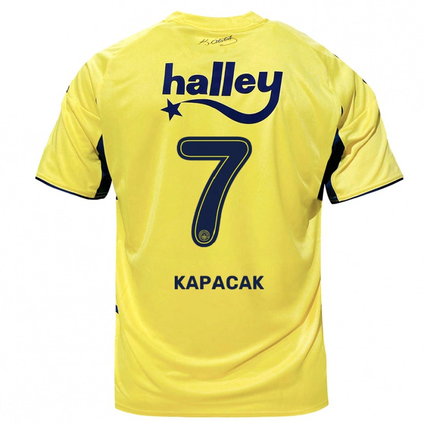 Danxen Criança Camisola Burak Kapacak #7 Amarelo Marinho Alternativa 2025/26 Camisa Brasil