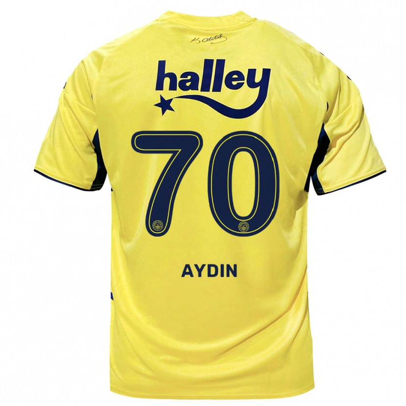 Danxen Criança Camisola Oğuz Aydın #70 Amarelo Marinho Alternativa 2025/26 Camisa Brasil