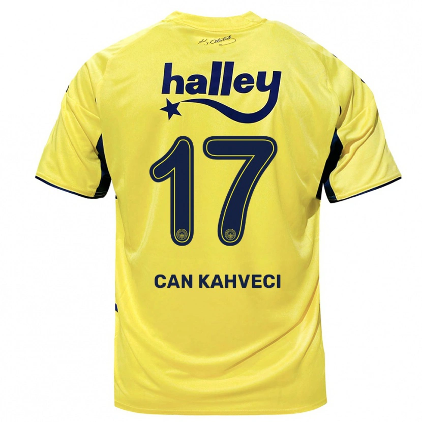Danxen Criança Camisola İrfan Can Kahveci #17 Amarelo Marinho Alternativa 2025/26 Camisa Brasil