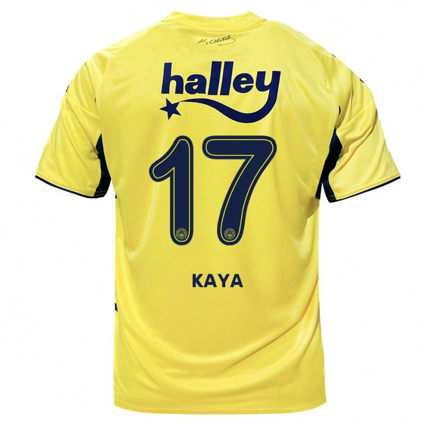 Danxen Criança Camisola İpek Kaya #17 Amarelo Marinho Alternativa 2025/26 Camisa Brasil