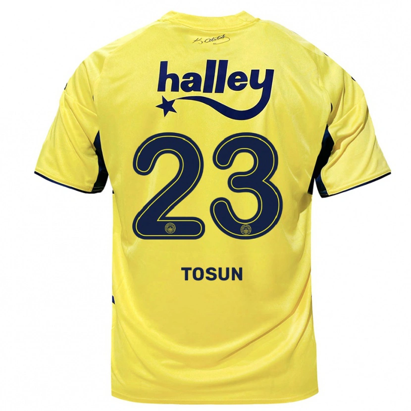 Danxen Criança Camisola Cenk Tosun #23 Amarelo Marinho Alternativa 2025/26 Camisa Brasil