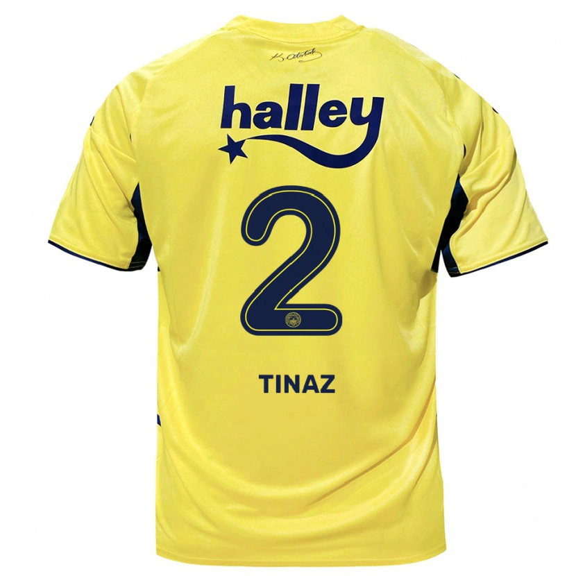 Danxen Criança Camisola Altuğ Tınaz #2 Amarelo Marinho Alternativa 2025/26 Camisa Brasil