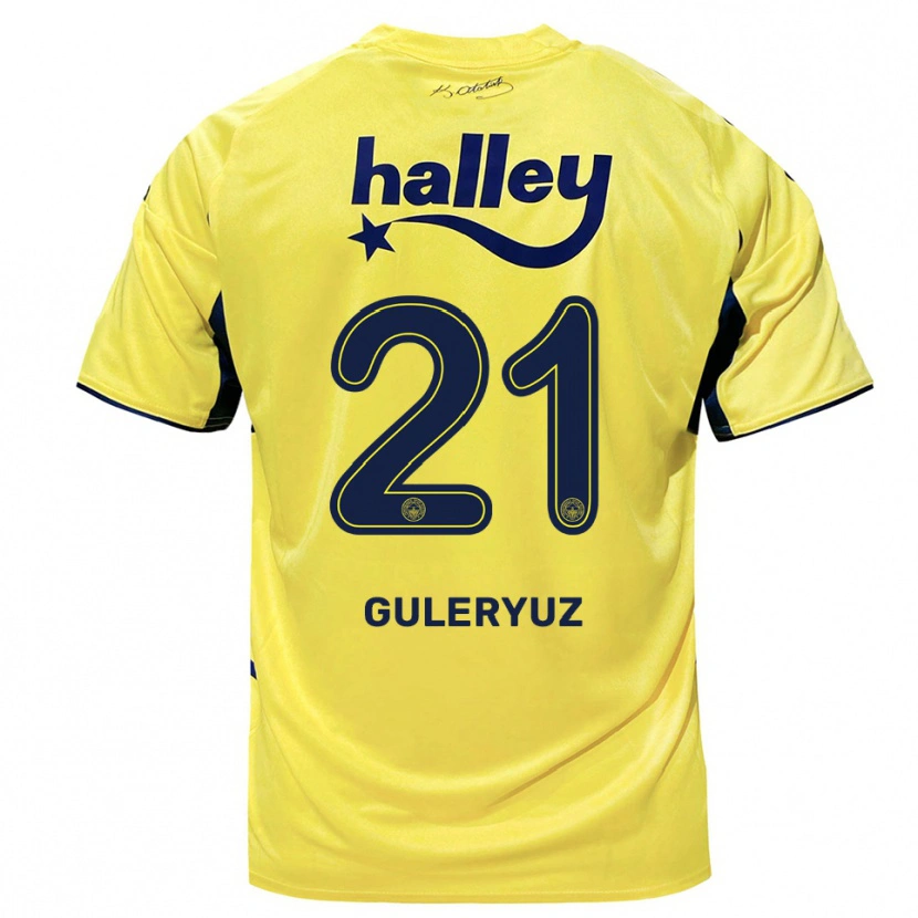 Danxen Criança Camisola Göknur Güleryüz #21 Amarelo Marinho Alternativa 2025/26 Camisa Brasil