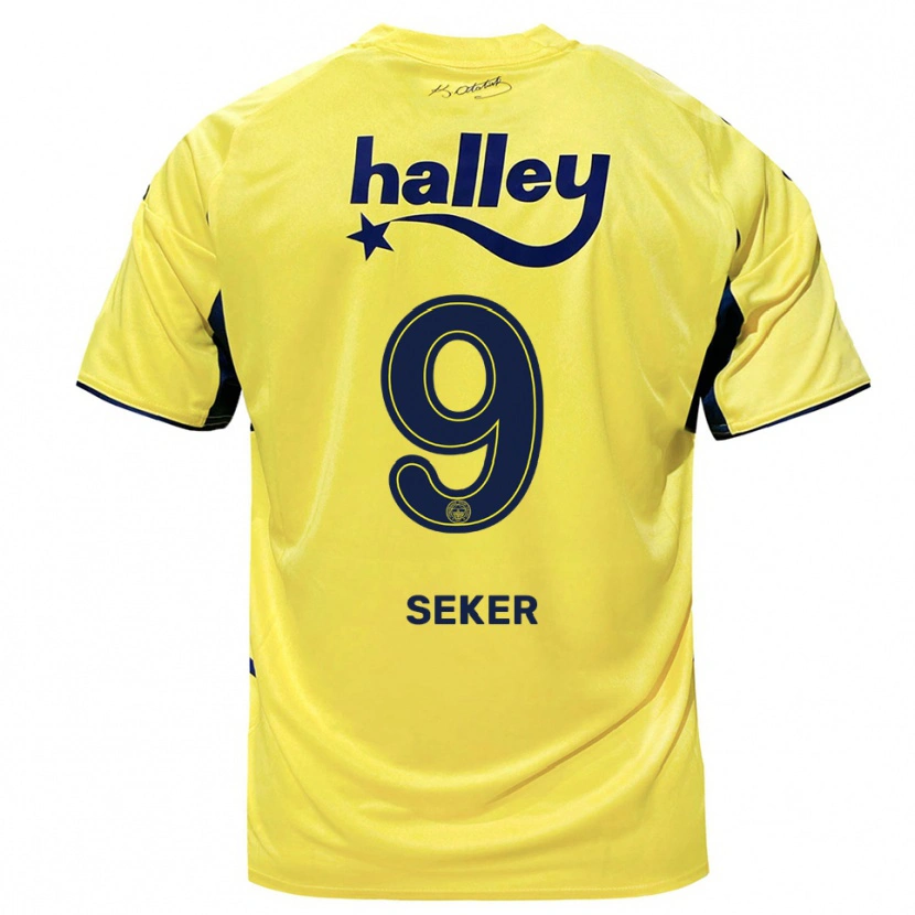 Danxen Criança Camisola Busem Şeker #9 Amarelo Marinho Alternativa 2025/26 Camisa Brasil