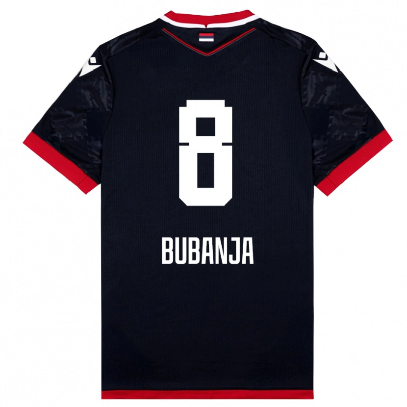 Danxen Criança Camisola Igor Bubanja #8 Preto Vermelho Alternativa 2025/26 Camisa Brasil