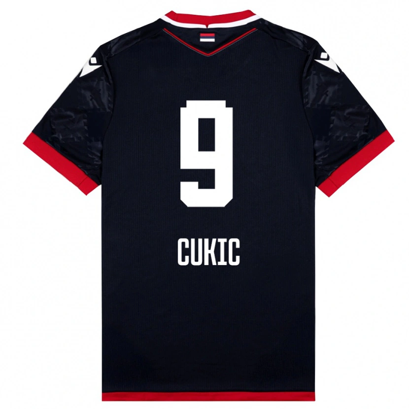 Danxen Criança Camisola Vesko Cukic #9 Preto Vermelho Alternativa 2025/26 Camisa Brasil