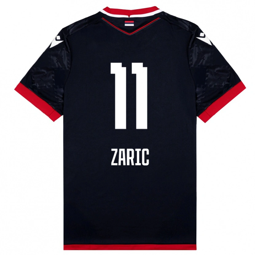 Danxen Criança Camisola Luka Zaric #11 Preto Vermelho Alternativa 2025/26 Camisa Brasil