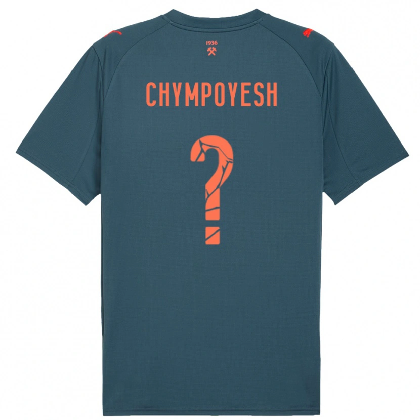 Danxen Criança Camisola Vladyslav Chympoyesh #0 Marinho Vermelho Alternativa 2025/26 Camisa Brasil