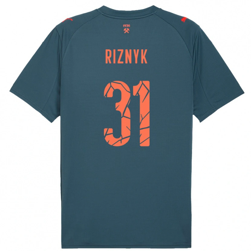 Danxen Criança Camisola Dmytro Riznyk #31 Marinho Vermelho Alternativa 2025/26 Camisa Brasil