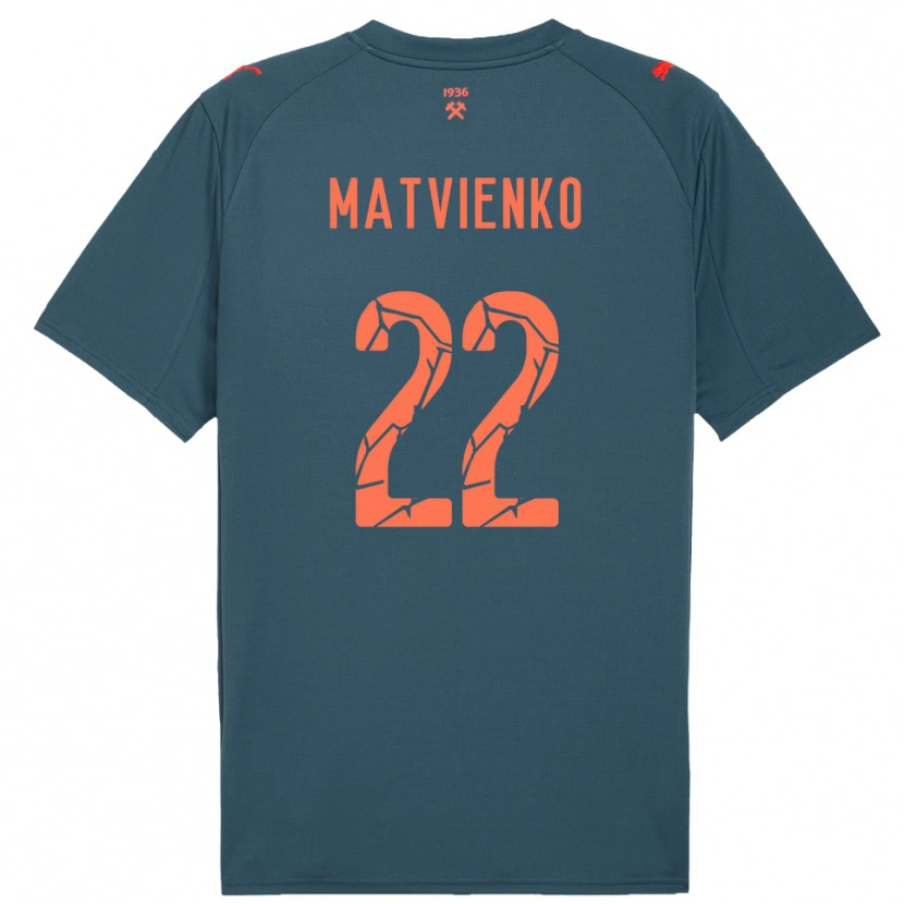 Danxen Criança Camisola Mykola Matvienko #22 Marinho Vermelho Alternativa 2025/26 Camisa Brasil