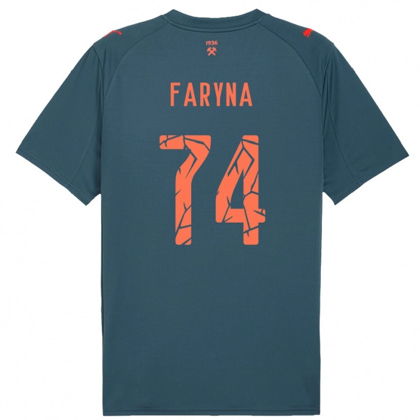 Danxen Criança Camisola Maryan Faryna #74 Marinho Vermelho Alternativa 2025/26 Camisa Brasil