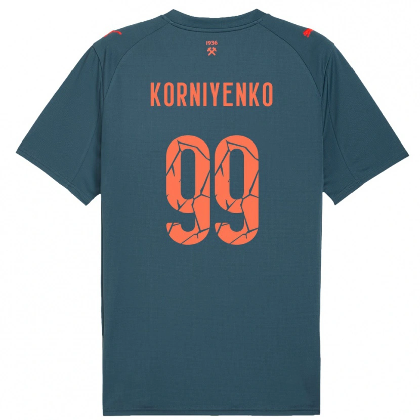 Danxen Criança Camisola Viktor Korniyenko #99 Marinho Vermelho Alternativa 2025/26 Camisa Brasil