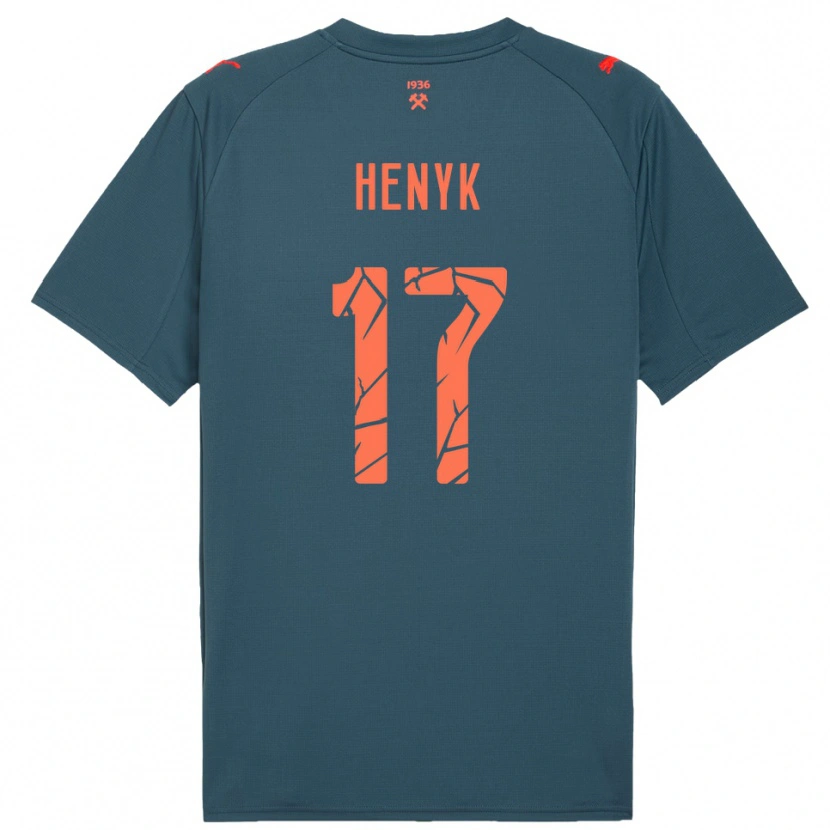 Danxen Criança Camisola Oksana Henyk #17 Marinho Vermelho Alternativa 2025/26 Camisa Brasil
