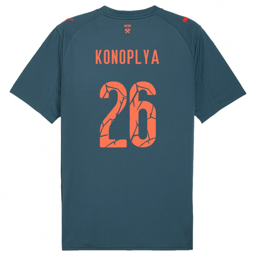 Danxen Criança Camisola Yukhym Konoplya #26 Marinho Vermelho Alternativa 2025/26 Camisa Brasil