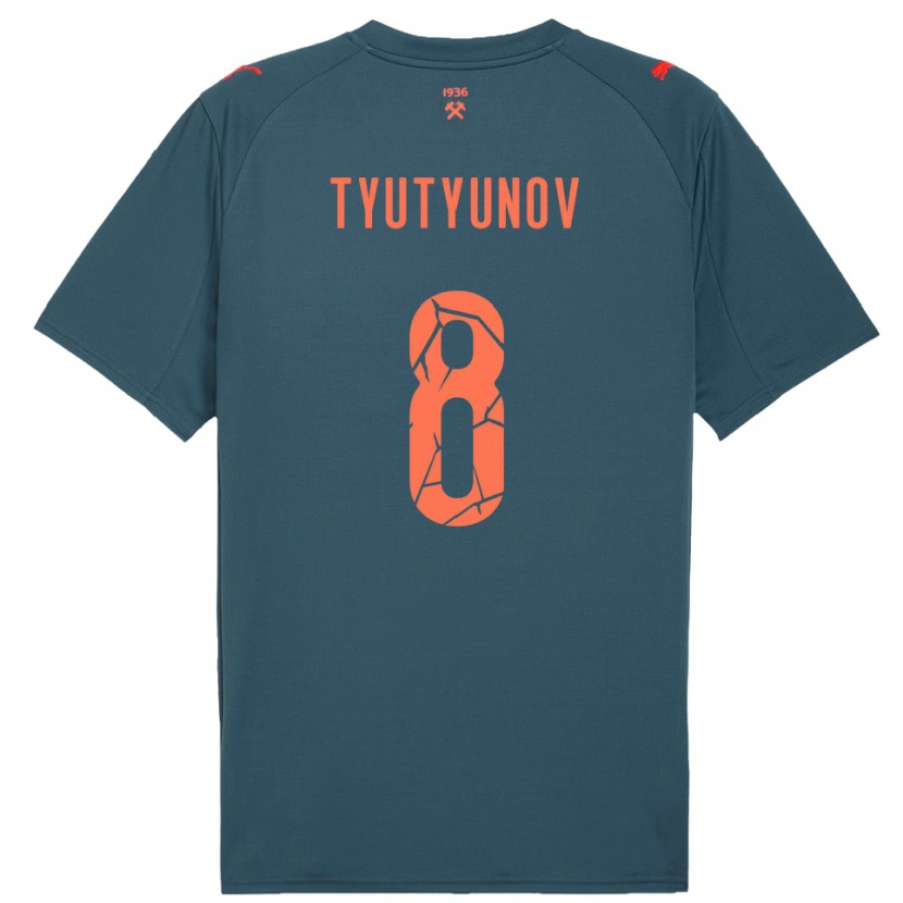 Danxen Criança Camisola Vladyslav Tyutyunov #8 Marinho Vermelho Alternativa 2025/26 Camisa Brasil