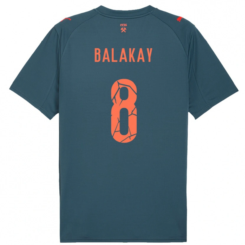 Danxen Criança Camisola Oleksandr Balakay #8 Marinho Vermelho Alternativa 2025/26 Camisa Brasil