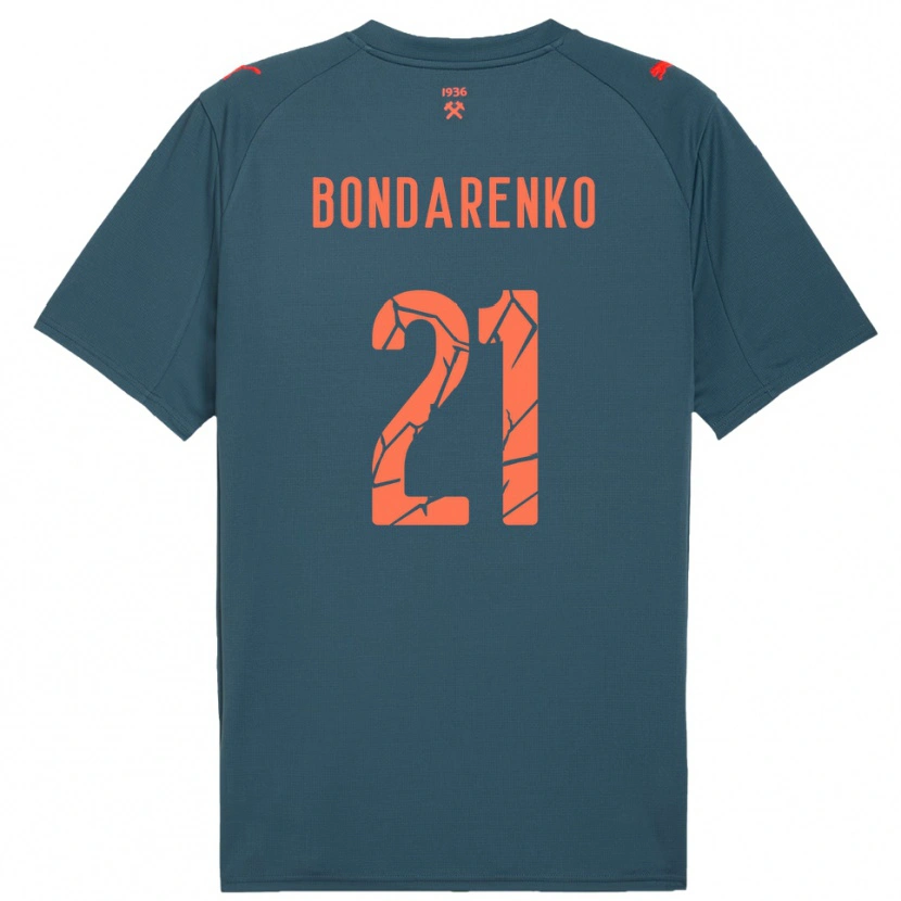Danxen Criança Camisola Artem Bondarenko #21 Marinho Vermelho Alternativa 2025/26 Camisa Brasil