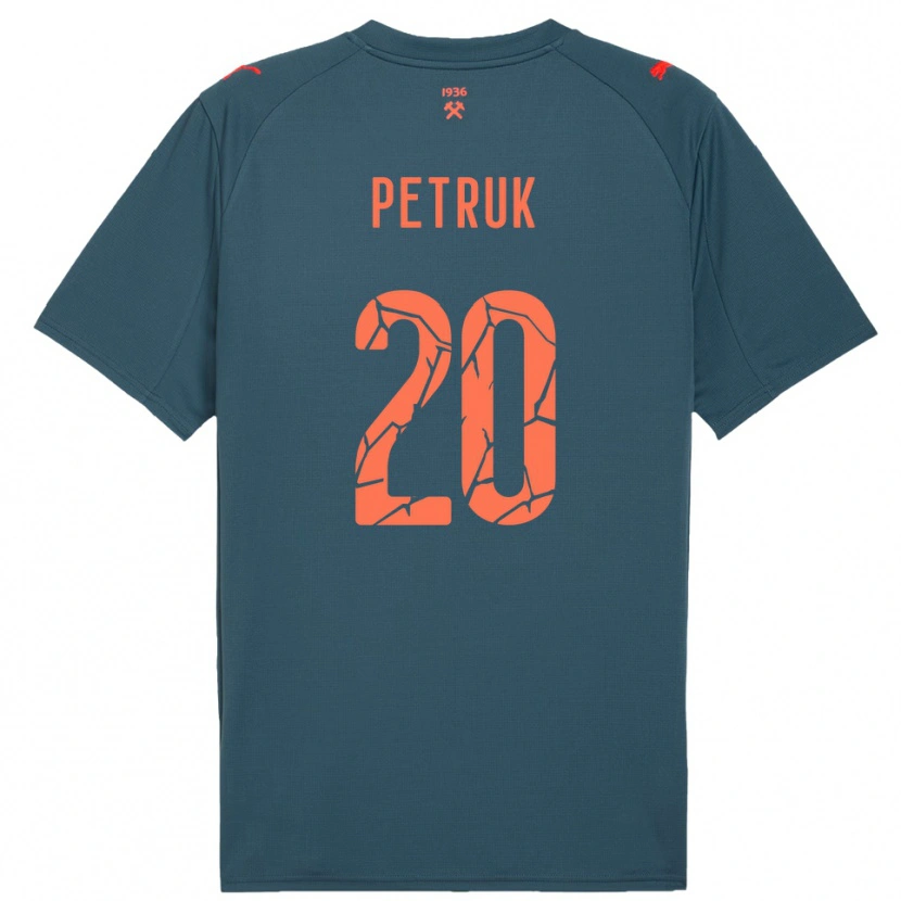 Danxen Criança Camisola Denys Petruk #20 Marinho Vermelho Alternativa 2025/26 Camisa Brasil