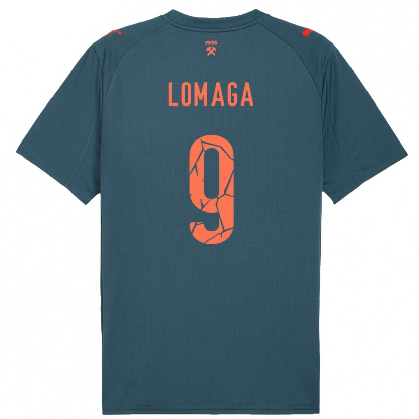 Danxen Criança Camisola Oleksandr Lomaga #9 Marinho Vermelho Alternativa 2025/26 Camisa Brasil