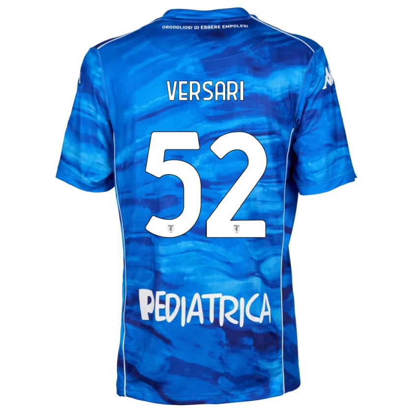 Danxen Homem Camisola Francesco Versari #52 Azul Branco Principal 2025/26 Camisa Brasil