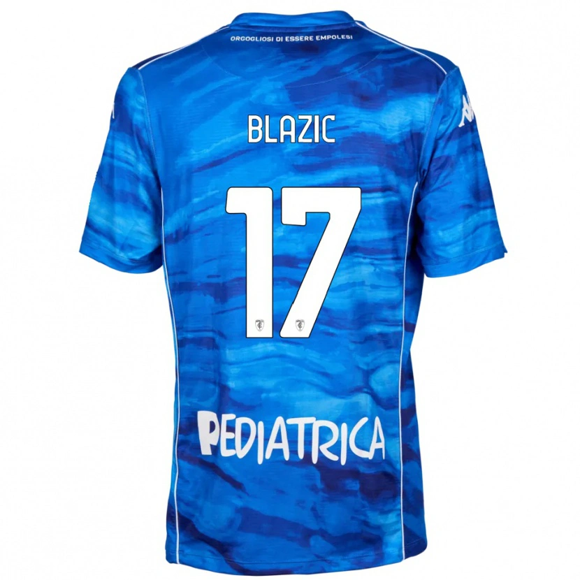 Danxen Homem Camisola Maj Blazic #17 Azul Branco Principal 2025/26 Camisa Brasil
