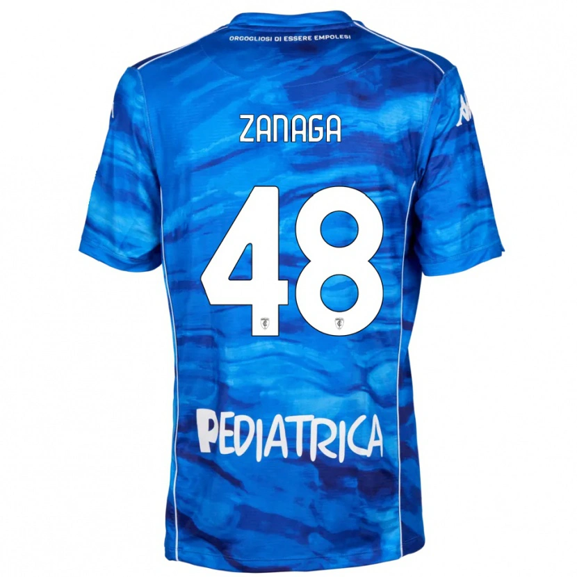 Danxen Homem Camisola Edoardo Zanaga #48 Azul Branco Principal 2025/26 Camisa Brasil