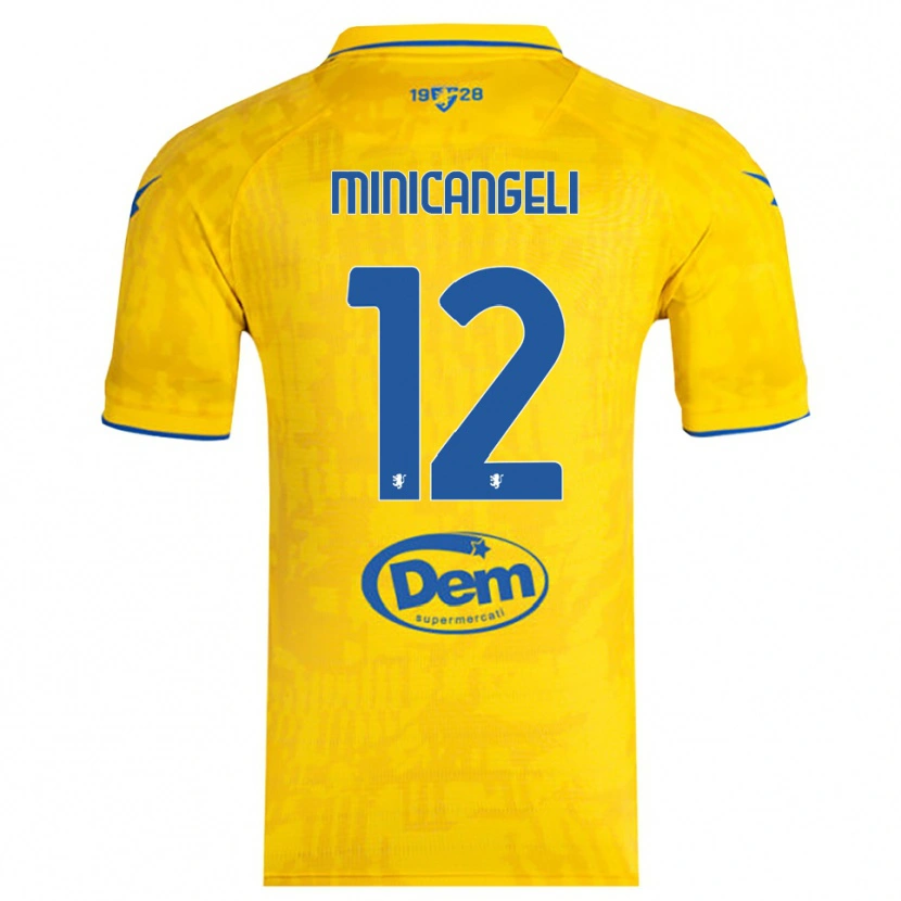 Danxen Homem Camisola Francesco Minicangeli #12 Amarelo Azul Principal 2025/26 Camisa Brasil