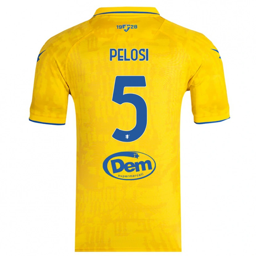 Danxen Homem Camisola Dario Pelosi #5 Amarelo Azul Principal 2025/26 Camisa Brasil
