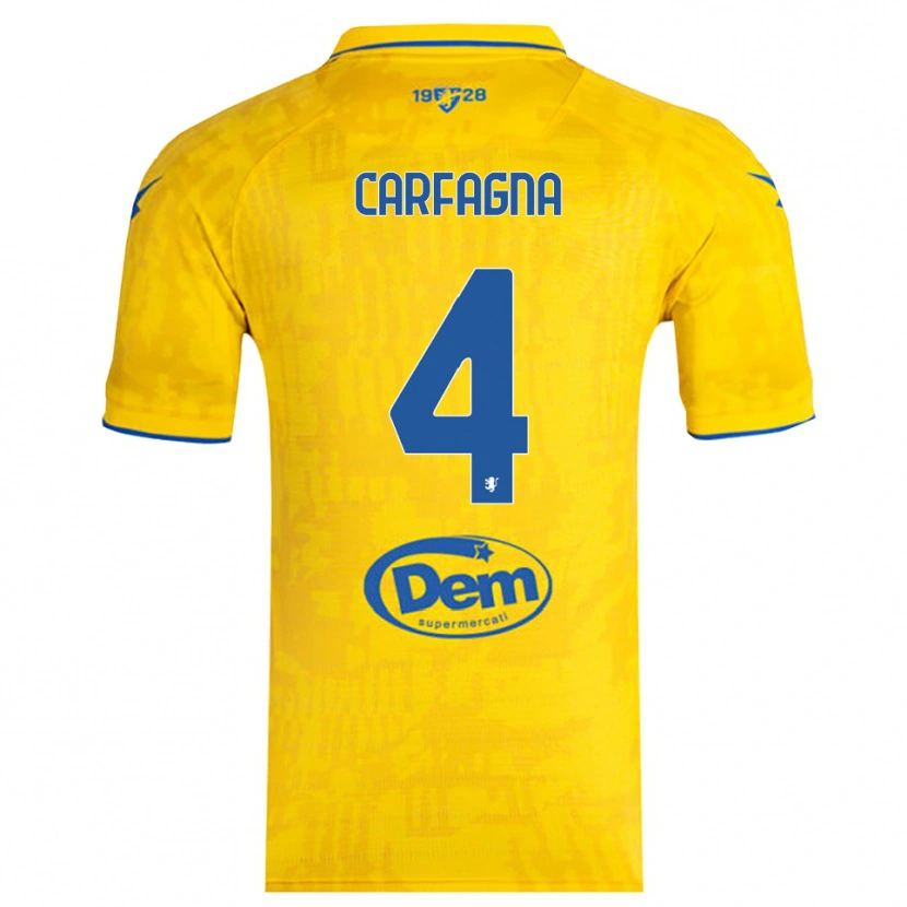 Danxen Homem Camisola Matteo Carfagna #4 Amarelo Azul Principal 2025/26 Camisa Brasil